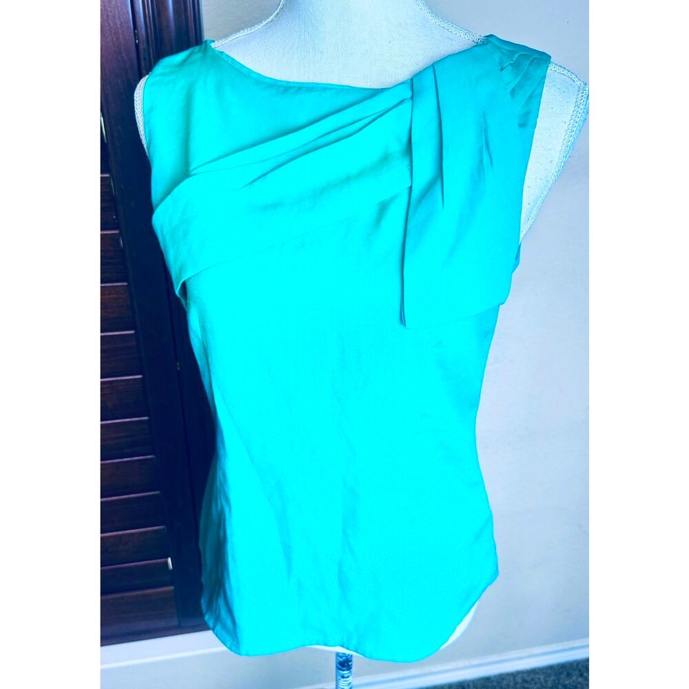 BANANA REPUBLIC Women's Kelly Green Sleeveless shell Blouse XS/2 career‎ office
